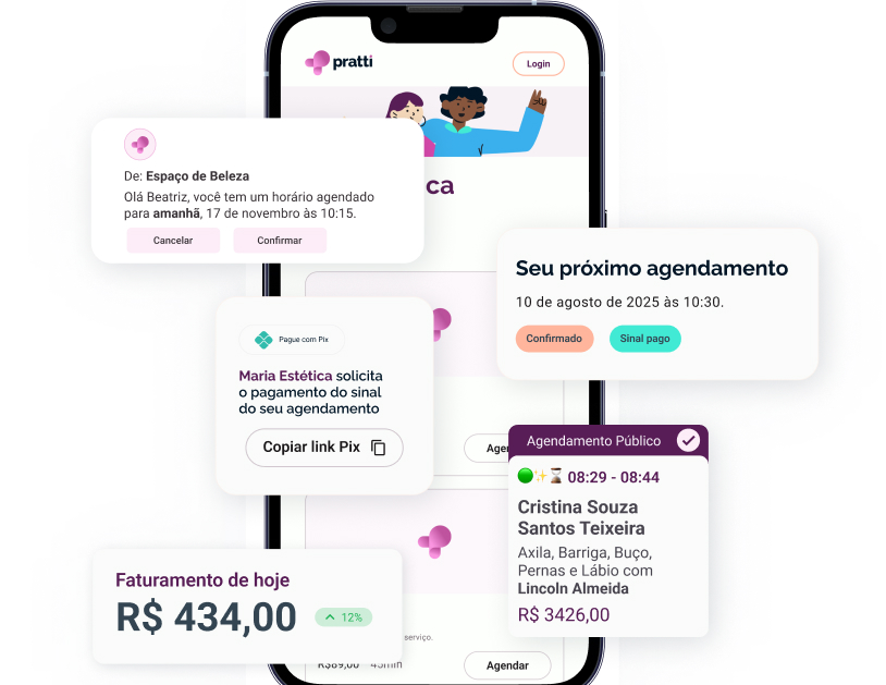 Ilustração: site para espaço de beleza